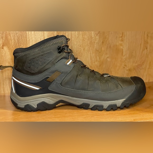 KEEN Targhee iii Men’s Size 16M Leather Mid Hiking Boots Brown/Navy Waterproof - Picture 5 of 11